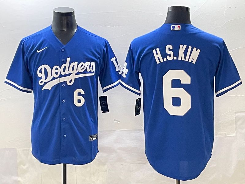 Men 2025 Los Angeles Dodgers #6 H.S.Kim Blue Game Nike MLB Jersey style 3->los angeles dodgers->MLB Jersey